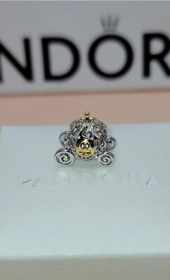 #ad Authentic Pandora Disney 100th Anniversary Cinderella#x27;s Enchanted Carriage Charm