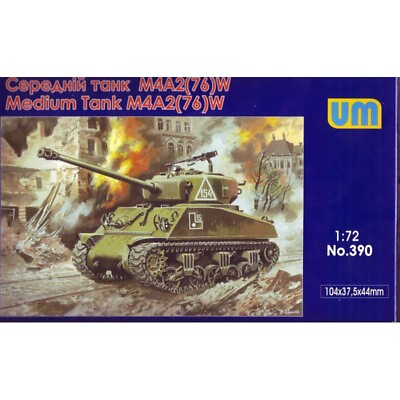 #ad UNIMODELS UM 390 Plastic scale models kit Scale 1:72 Medium tank M4A2 76 W