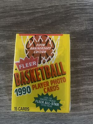 #ad 1990 Fleer Basketball Sealed Pack. POSSIBLE Michael Jordan Mint