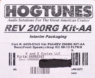 #ad Hogtunes Speaker amp; Amp Kit Front Part Number 44050343