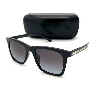 #ad COACH DISNEY HC8374U 50028G Black Gray Gradient 57mm Sunglasses