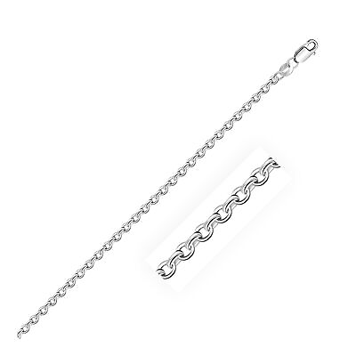 #ad 18quot; Inch Sterling Silver Cable Link Chain 2.3mm Necklace Premium Quality Unisex