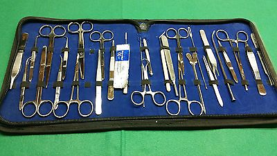#ad 71 US MILITARY FIELD MINOR SURGERY SURGICAL INSTRUMENTS FORCEPS SCISSORS KIT