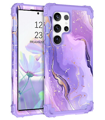 #ad For Samsung Galaxy S24 S23 S22 S21 Ultra Shockproof Heavy Duty Marble Case Cover