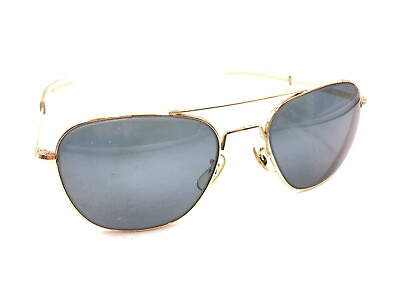 #ad American Optical AO Pilot Vintage Gold Aviator Sunglasses Frames 57 20 140 USA $99.99