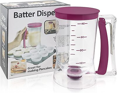 #ad Pancake Cupcake Batter Dispenser Bakeware Maker with Measuring Label Perfec...