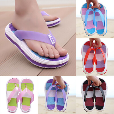 #ad Flops Women Sandals Wedge Flip Beach Casual Massage Durable Female Shoes