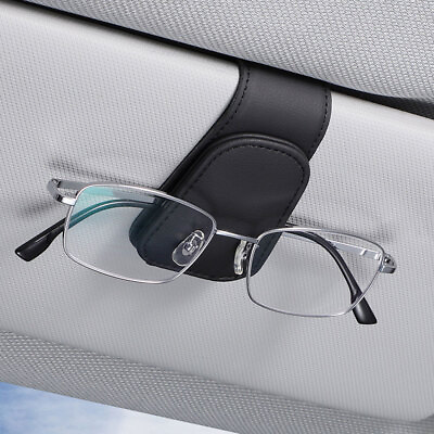 #ad 1x Magnetic Sun Visor Sunglasses Glasses Card Ticket Holder Clip Car Accessories