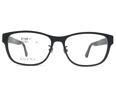 #ad Gucci Eyeglasses Frames GG0007OZ 001 Black Square Full Rim Asian Fit 55 16 145 $199.99