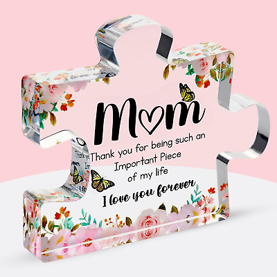 #ad Gifts for Mom Cute Engraved Acrylic Block Puzzle Piece Adorable Mum Gift fro