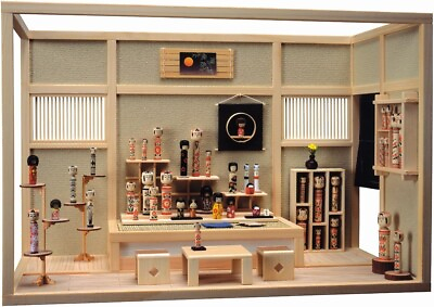 #ad DIY Dollhouse Kit Japanese KOKESHI Miniature House Wooden Handcraft Model kit
