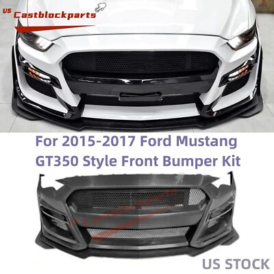 #ad New For 2015 2016 2017 Ford Mustang GT500 Style Shebly Facelift Front Bumper Kit