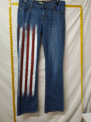 #ad Old navy diva jeans sz 8L hand painted flag stripes stars original design inv45