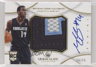 #ad 2012 13 Panini Immaculate 75 Michael Kidd Gilchrist RPA Rookie Patch Auto RC