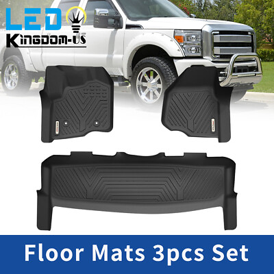 #ad Floor Mats for 2012 2016 Ford F 250 F 350 F 450 SuperCrew Cab All Weather Liners