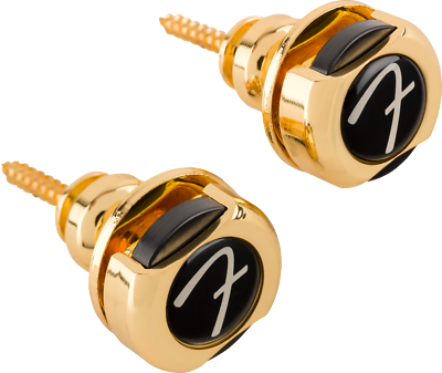 #ad Fender quot;Fquot; Logo Gold Guitar Infinity Strap Locks Model #0990818649 Straplocks