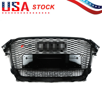 #ad For Audi A4 S4 B8.5 RS4 Style 2013 2015 2014 Mesh Grille Front Grill w Quattro