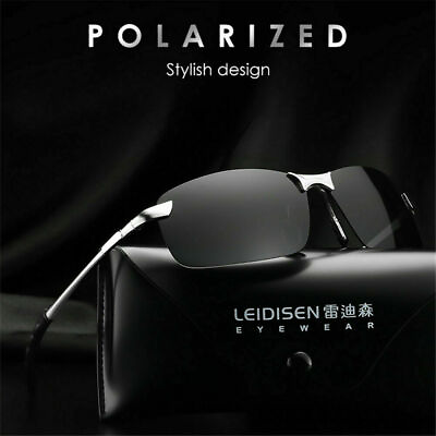 #ad Tac HD Polarized Sunglasses Men Driving Cycling Sports Aviator Pilot Sun Glasses