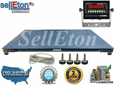 #ad Selleton 4#x27;X6#x27; 48quot; X 72quot; Stainless Steel Industrial Floor Scale 20000Lb X 1Lb