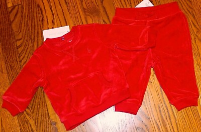 #ad POLO RALPH LAUREN AUTHENTIC BABY GIRLS BRAND NEW ORIGINAL 2Pc SET Size 6M NWT