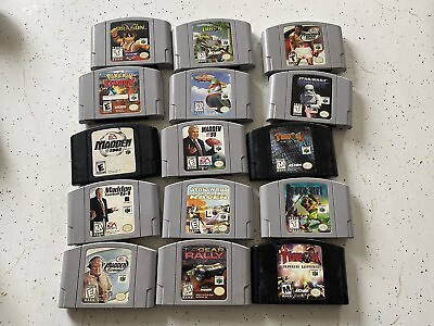 #ad N64 Video Game Lot 15 Games All Working Authentic And Tested