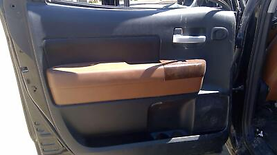 #ad 10 13 Toyota Tundra Driver Left Rear Inside Door Trim Panel Back Limited Brown