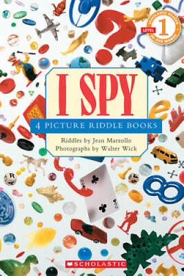 #ad I Spy: 4 Picture Riddle Books School Reader Collection Lvl 1: Scholasti GOOD