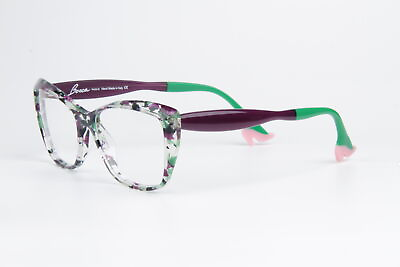 #ad 500$ FACE A FACE BOCCA GINA 2 Violet Green Womens Round Eyeglasses Frames K43 6