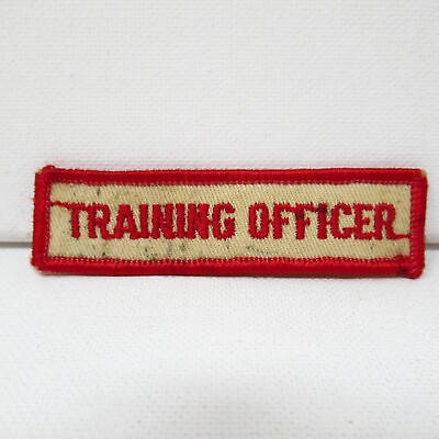 #ad Training Officer Red Lettering Embroidered Vintage Patch Uniform