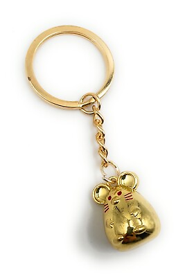 #ad Key Ring Thick Mouse Cute Gold Pendant Keychain