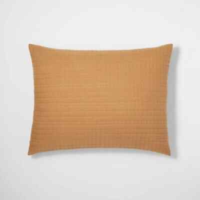 #ad Casaluna Lyocell Cotton Blend Standard Pillow Sham Warm Brown new