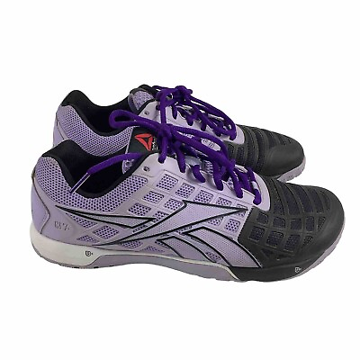 #ad Reebok Crossfit Womens Shoes Size 10 Purple Lace Up Athletic