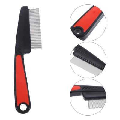 #ad Red Plastic Stainless Steel Fine Tooth Comb Man Combs for Women