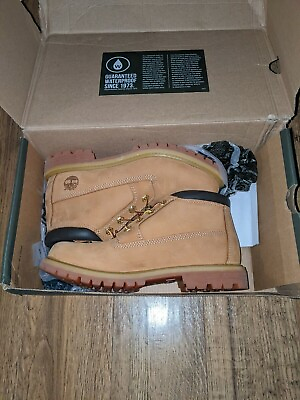 #ad Timberland Woman’s Nellie Double Waterproof Ankle Boots Size 7M Wheat Nubuck