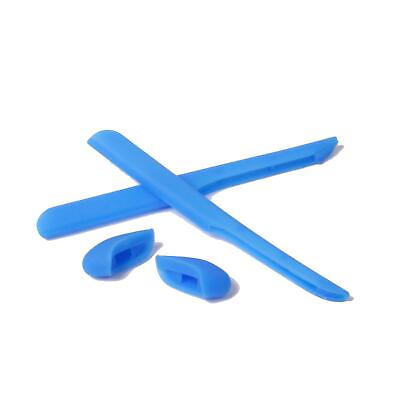 #ad New Walleva Blue Rubber Kit For Oakley Fast Jacket Fast Jacket XL Sunglasses
