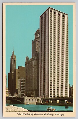 #ad Chicago Illinois United of America Building Pure Oil Building Vintage Postcard $6.39