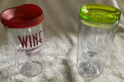#ad Vino To Go Glasses Cups Set of 2 Wine Glasses to go