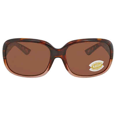 #ad Costa Del Mar GANNET Copper Polarized Rectangular Ladies Sunglasses GNT 120 OCP