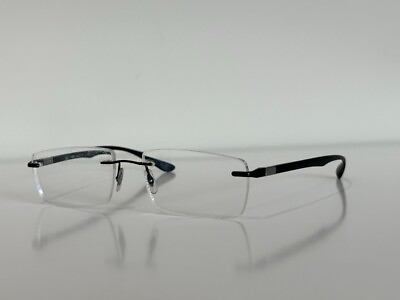 #ad Ray Ban RB 8724 1128 Rimless Liteforce Black Eyeglasses Optical Frame 56 17 145