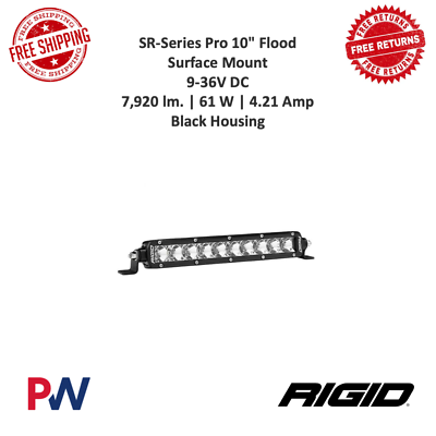 #ad Rigid Industries SR Series Pro 10quot; Flood Light 61W 7920 lm Black Housing