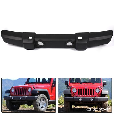#ad Smooth Front Bumper Replacement Fit For 07 2018 Jeep Wrangler W Fog Lamp Holes