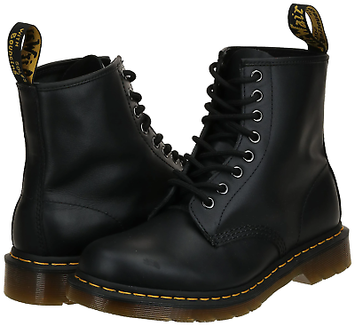 #ad Dr. Martens Women#x27;s 1460W Originals Eight Eye Lace Up Boot Combat Black Nappa 8