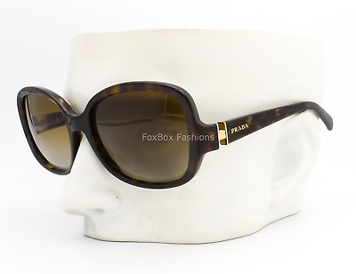 #ad Prada SPR 17N 2AU 6E1 Sunglasses Brown Havana Polarized Blemish