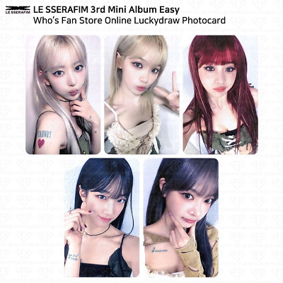 #ad Le Sserafim 3rd Mini Album Easy Who#x27;s Fan Store Lucky Draw Photocard KPOP K POP
