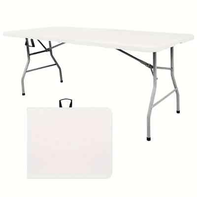 #ad 6FT FOLDING TABLE OUTDOOR PICNIC TABLE Portable Camping Table