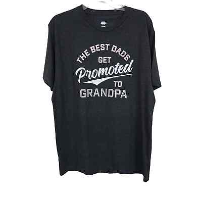 #ad The Best Dads Get Promoted To Grandpa Graphic Pullover T Shirt Mens Gift XL