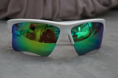 #ad New Zeal Optics Cota Team Glossy White Frame Polarized Mirror Lens Sunglasses