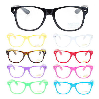 #ad Unisex Pop Color 80s Retro Normcore Horn Rim Nerdy Geek Optical Eye Glasses