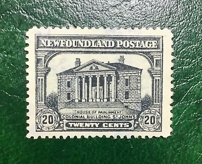 #ad Newfoundland Scott 171 20c Grey Black Colonial Pictorial VF Used 1929 Scarce