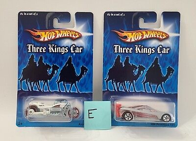 #ad Hot Wheels Three Kings Car Lot Of 2 HW Prototype 12 Airy 8 2006 Christmas New ⬇E
